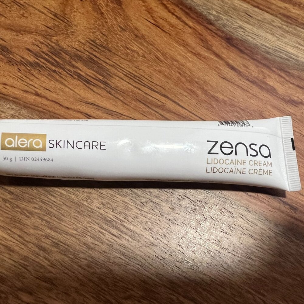 ALERA SKINCARE ZENSA LIDOCAINE 5%Cream NEW TUBE IS SEALED EXP 04/26